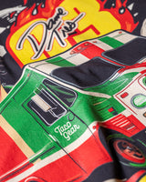 Taco Gear Dame Tres Racing t-shirt with vintage taco truck graphic, taquero illustration, and bold racing design on black tee.