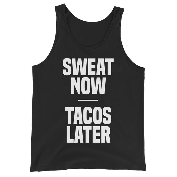 taco gear sweat now tacos later tank top in black