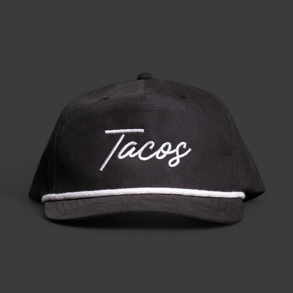 Tacos Script Rope Hat - Black