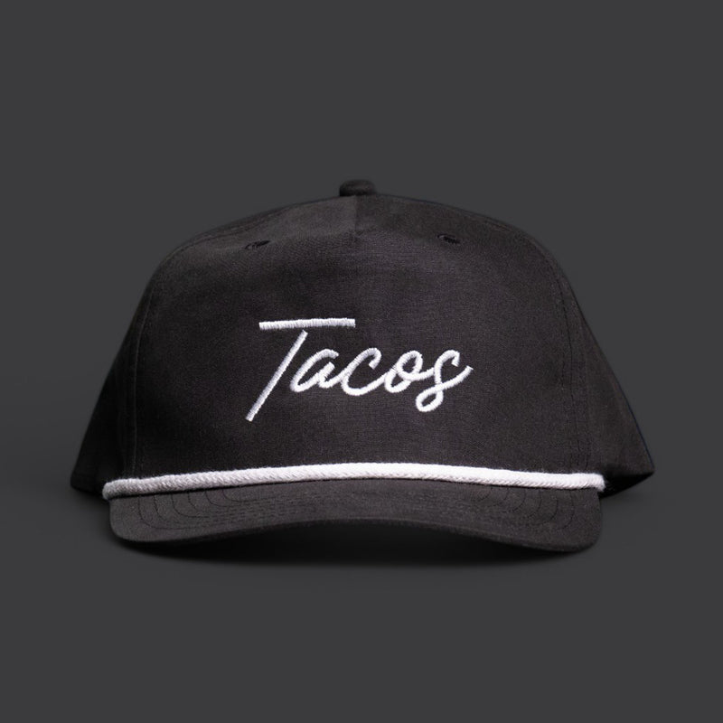 Tacos Script Rope Hat - Black