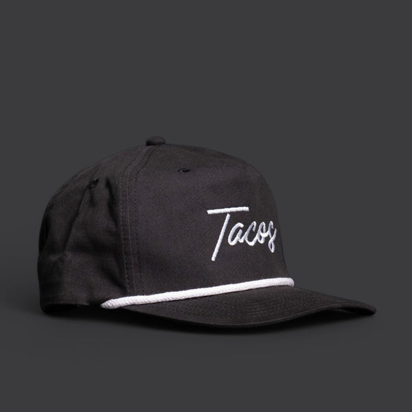 Tacos Script Rope Hat - Black