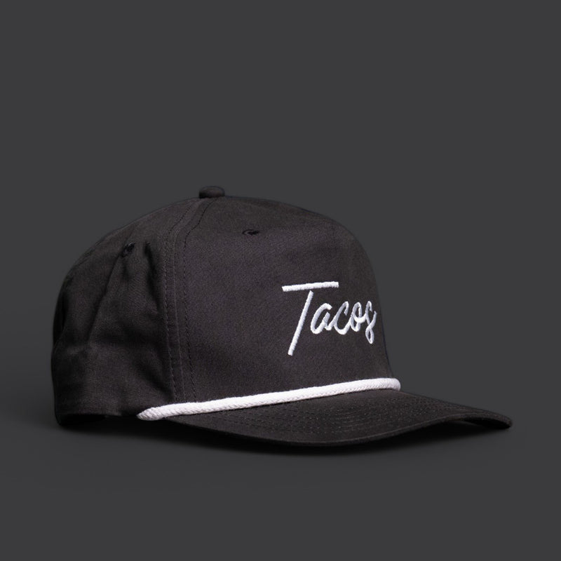 Tacos Script Rope Hat - Black