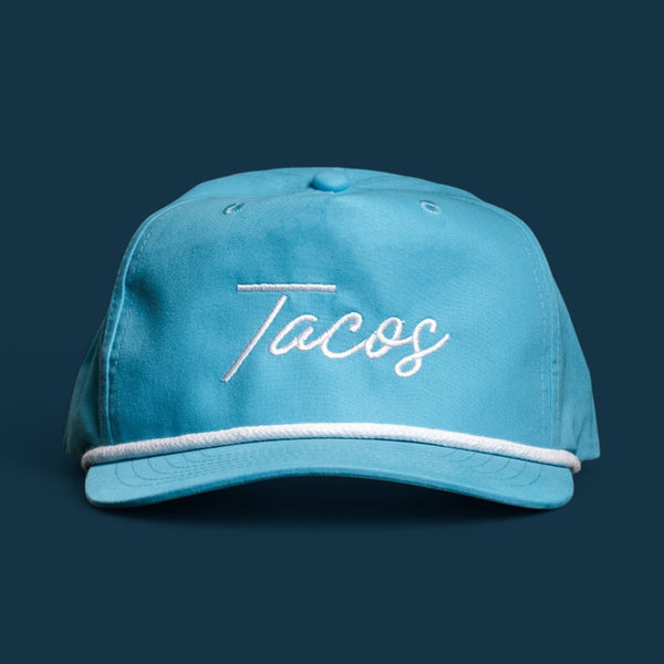 Tacos Script Rope Hat - Light Blue