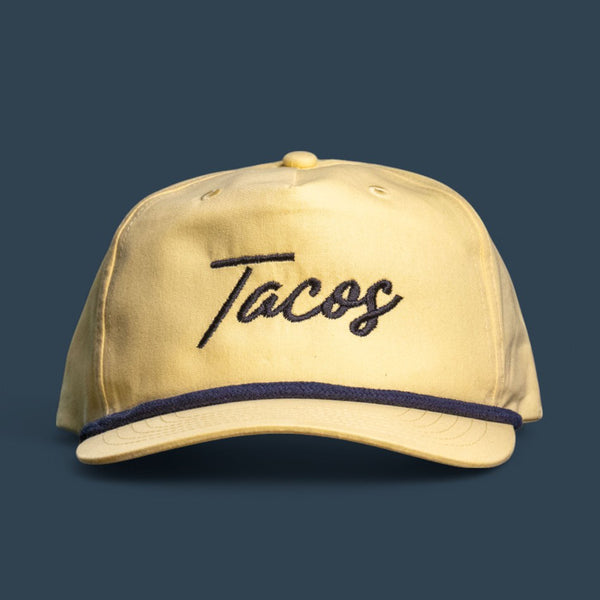 Tacos Script Rope Hat - Yellow