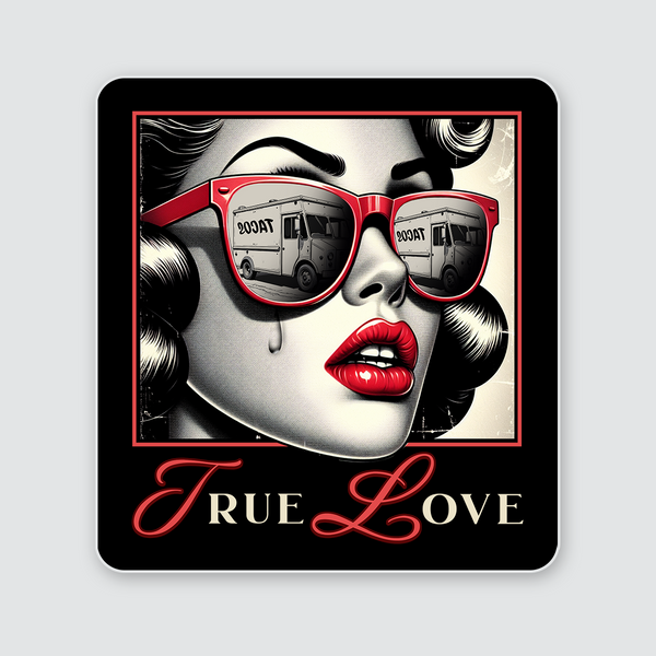 True Love Taco Truck Sticker