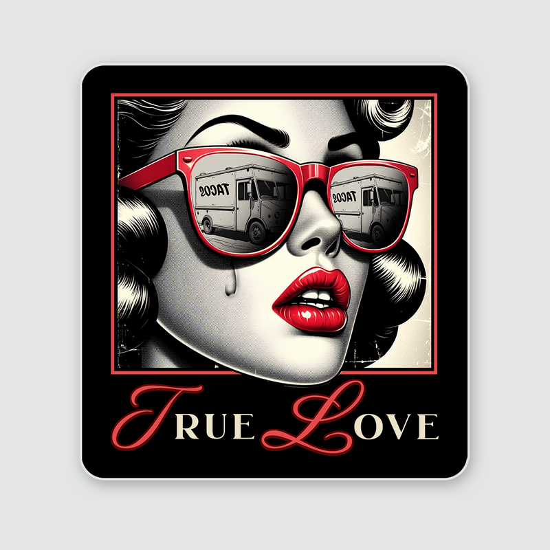 True Love Taco Truck Sticker