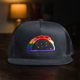 taco gear taco pride rainbow trucker hat front view