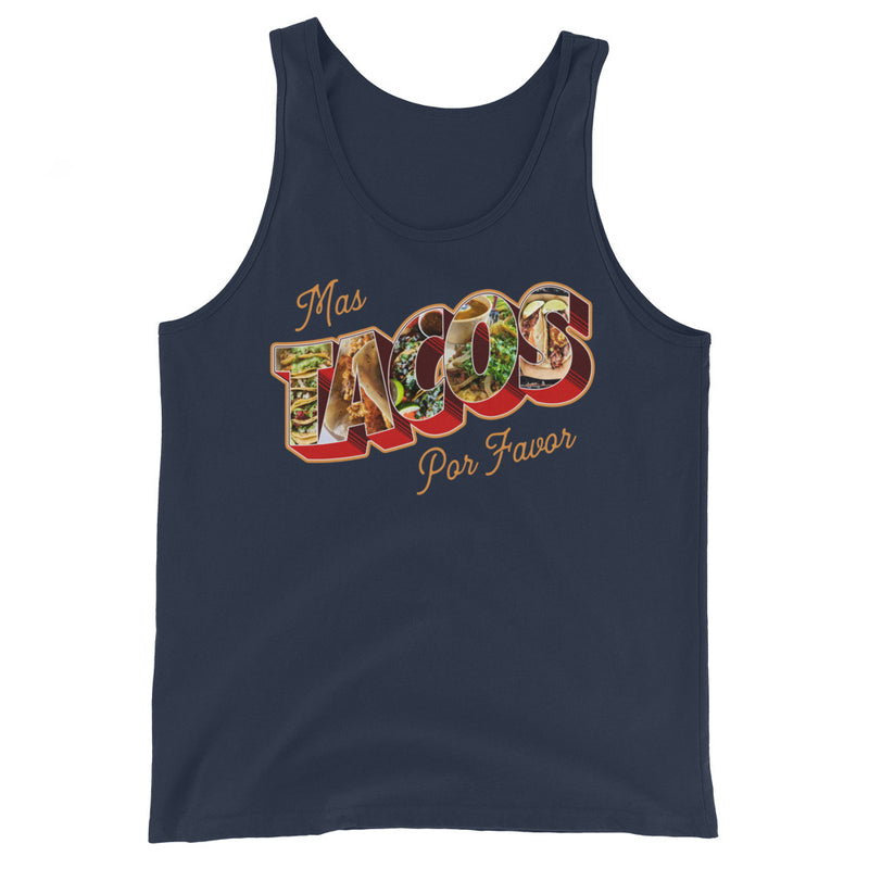 taco gear mas tacos por favor tank in navy