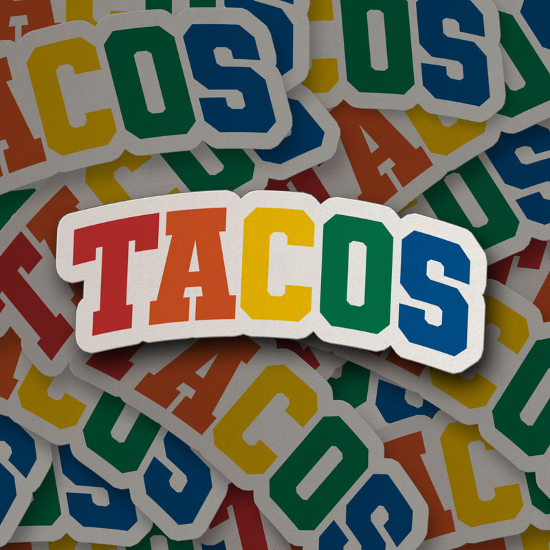 tacos pride university taco gear sticker