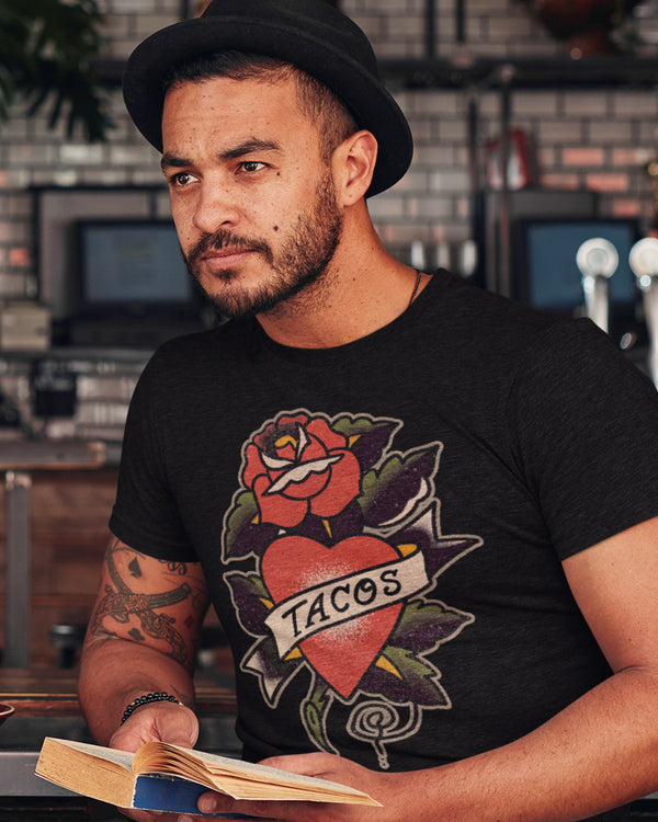 black Traditional Tacos Shirt - Taco Gear on model