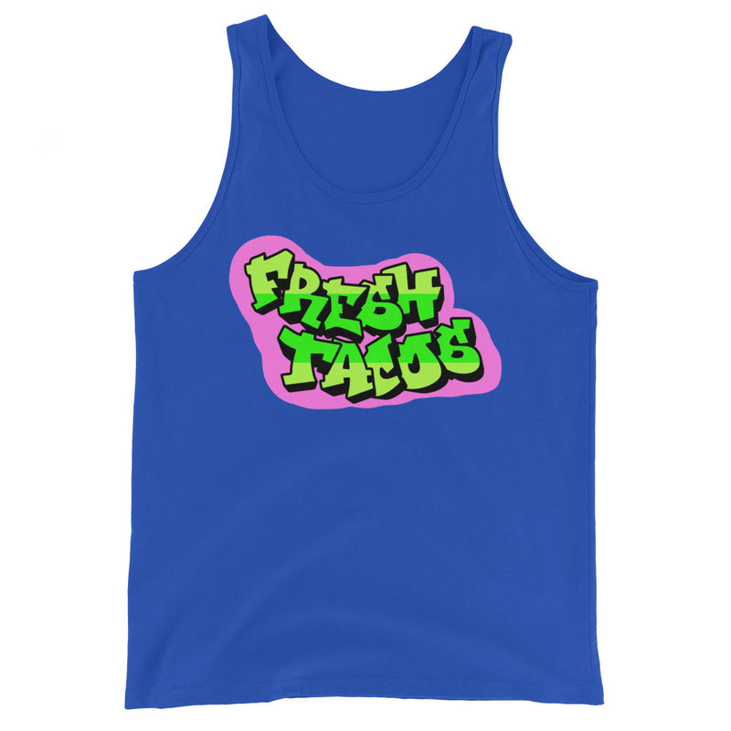 fresh tacos taco gear tank in blue